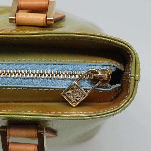 LOUIS VUITTON Monogram Vernis Houston Hand Bag Baby Blue M91005 LV Auth gh116 - Picture 10 of 16